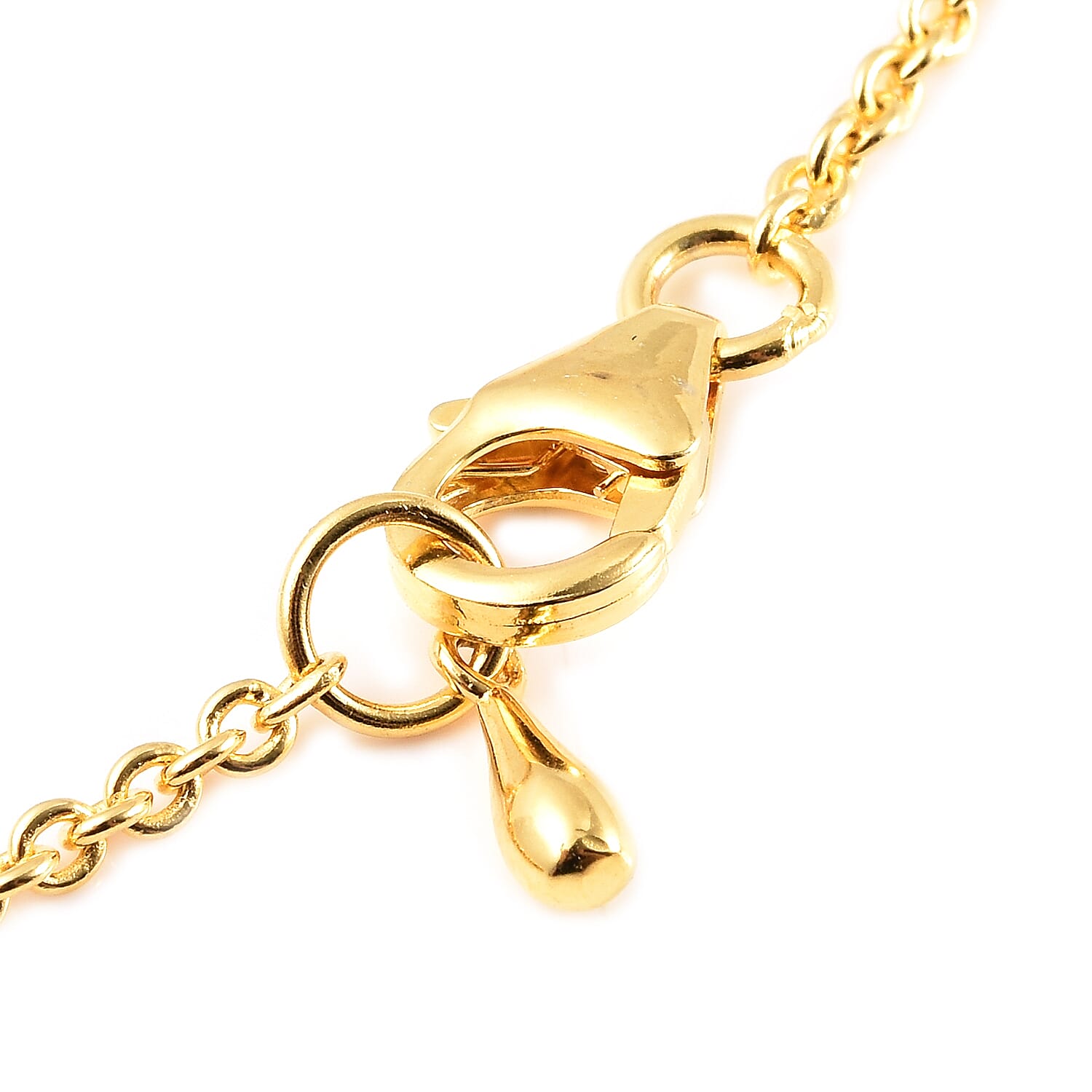 LucyQ Flame Collection -  African Ruby (FF) Necklace (Size 20) in Yellow Gold Overlay Sterling Silver 10.23 Ct, Silver Wt 33.54 Gms