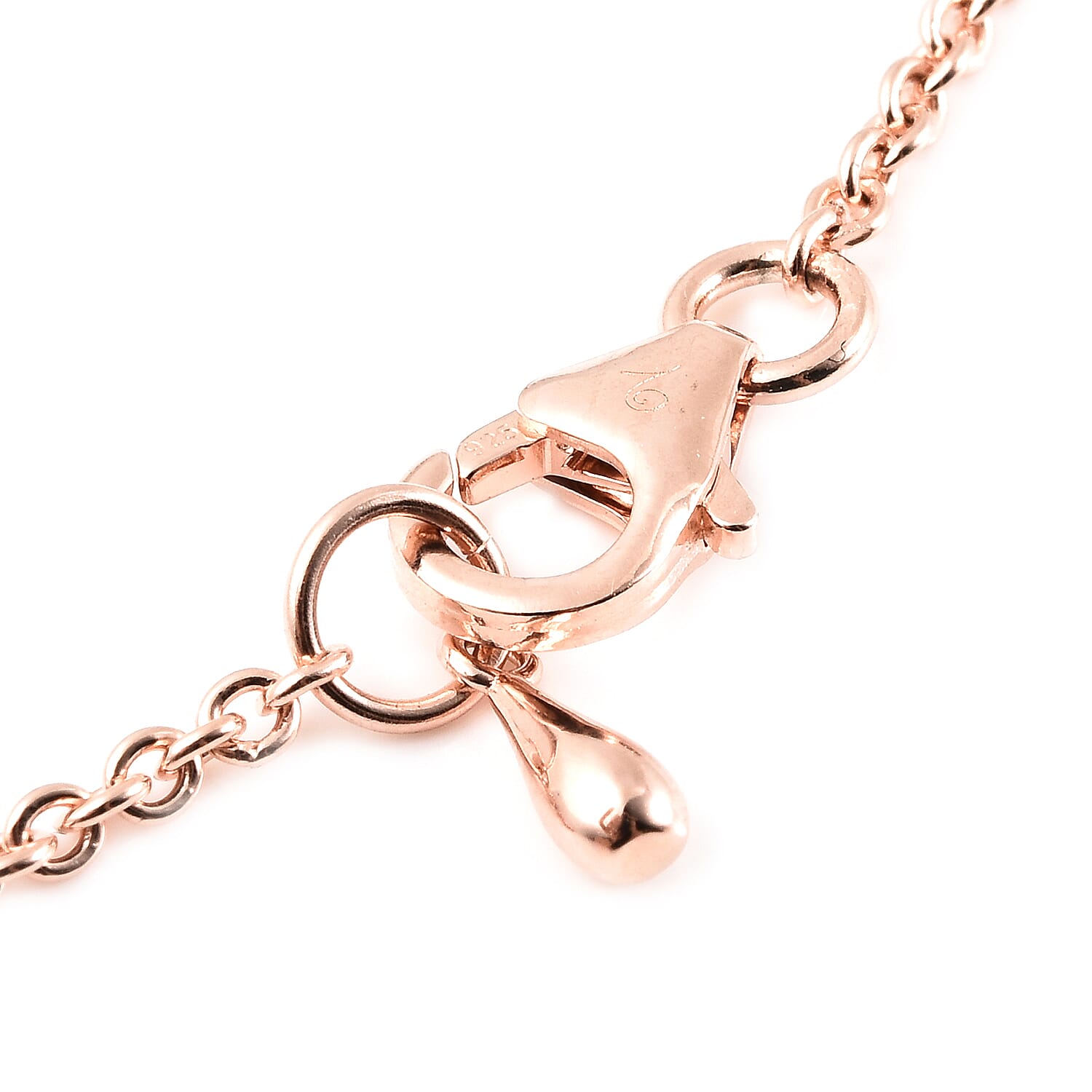 LucyQ Flame Collection -  African Ruby (FF) Necklace (Size 20) in Rose Gold Overlay Sterling Silver 10.23 Ct, Silver Wt 34.03 Gms