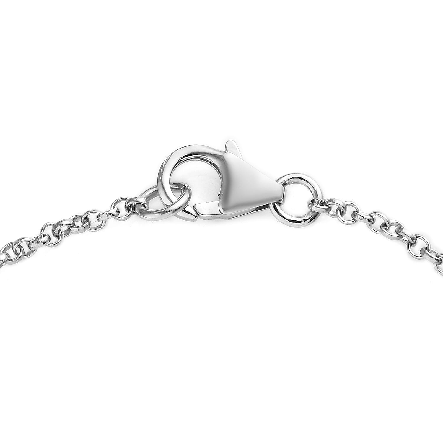 GP Celestial Dream Collection - Diamond Station Star Belcher Bracelet (Size - 7.5) in Platinum Overlay Sterling Silver 0.29 Ct.