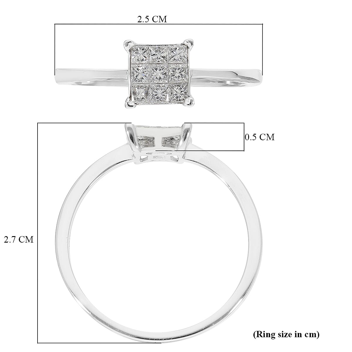 RHAPSODY 950 Platinum IGI Certified Diamond (VS-E-F) Diamond Ring 0.50 Ct.