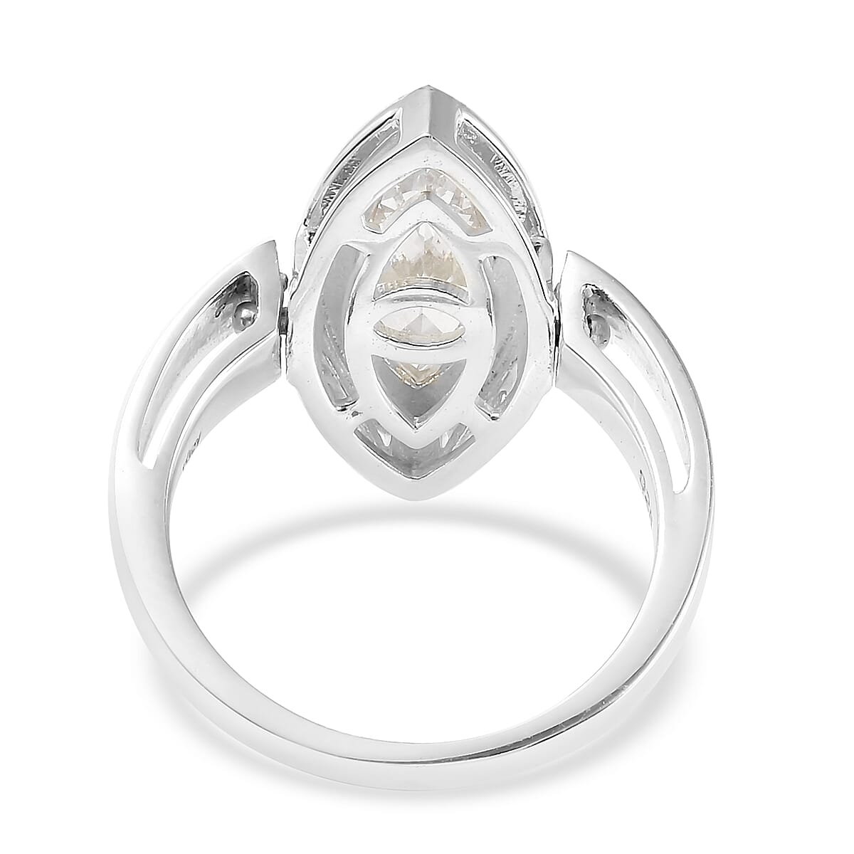 Lustro Stella 2 in 1 Sterling Silver Ring & Pendant Made with Finest CZ 1.65 Ct.