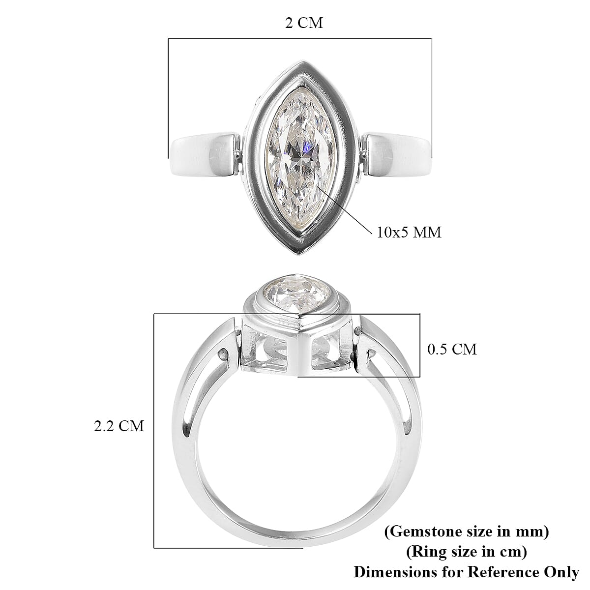 Lustro Stella 2 in 1 Sterling Silver Ring & Pendant Made with Finest CZ 1.65 Ct.