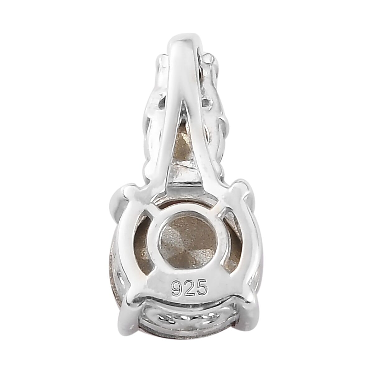 Lustro Stella Ruby Colour Crystal Pendant in Sterling Silver