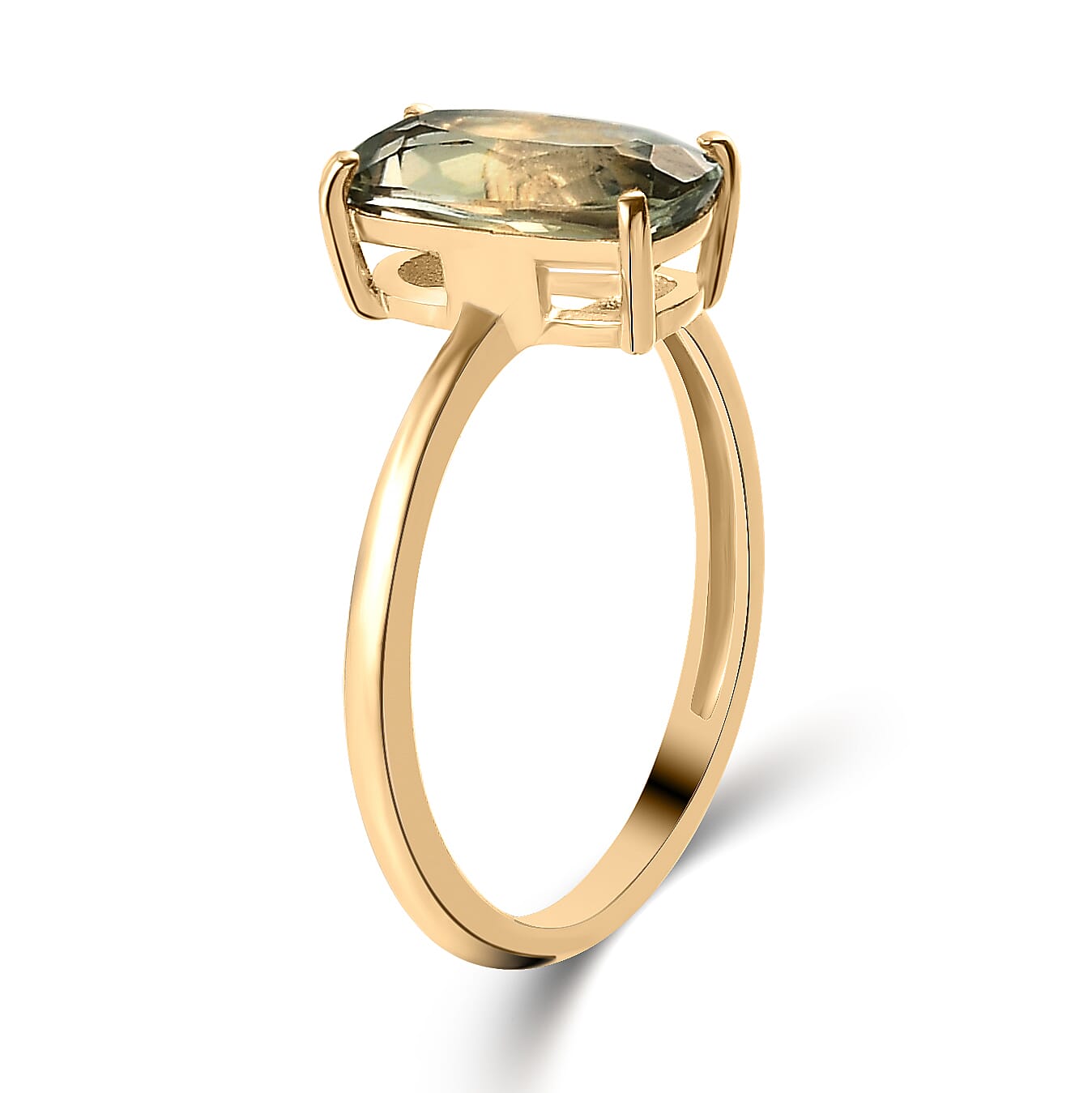 9K Yellow Gold Diaspore Solitaire Ring 2.45 Ct.