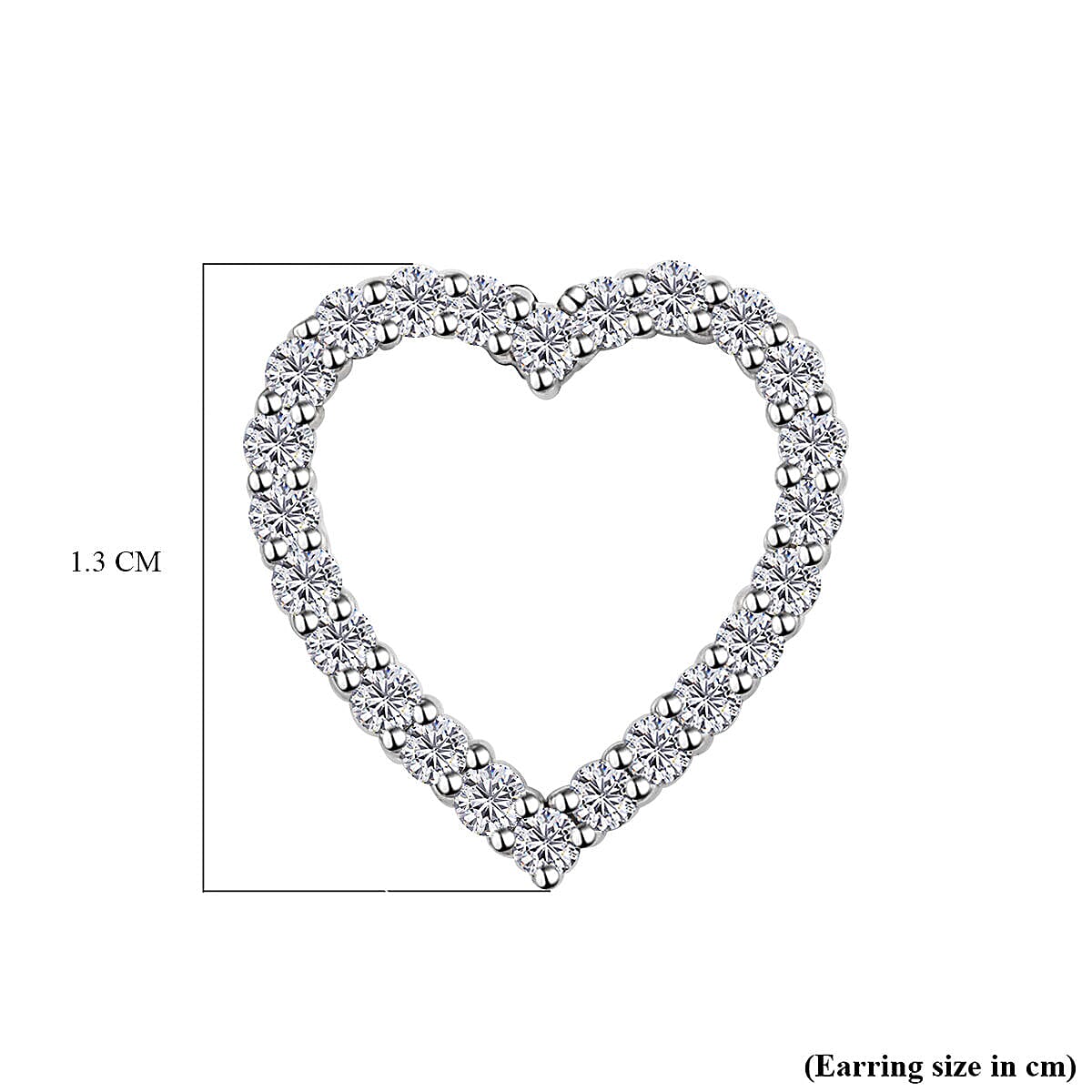 RHAPSODY 950 Platinum IGI Certified Diamond (E-F-VS) Open Heart Earrings 0.50 Ct.