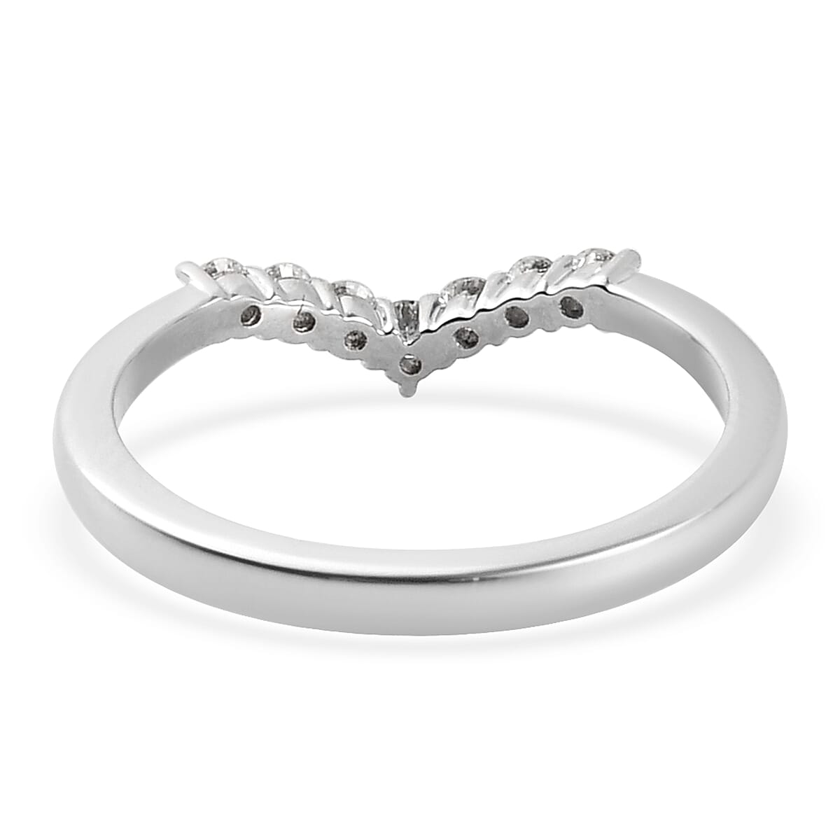 RHAPSODY 950 Platinum IGI Certified Diamond (VS-E-F) Wishbone Ring 0.25 Ct.