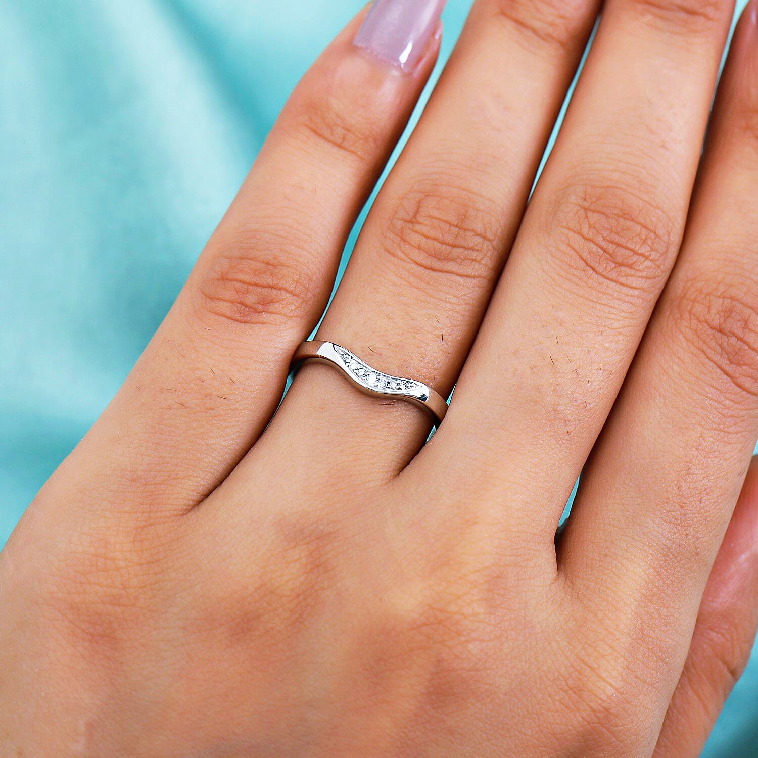 RHAPSODY 950 Platinum IGI Certified Diamond (E-F-VS) Ring 0.05 Ct