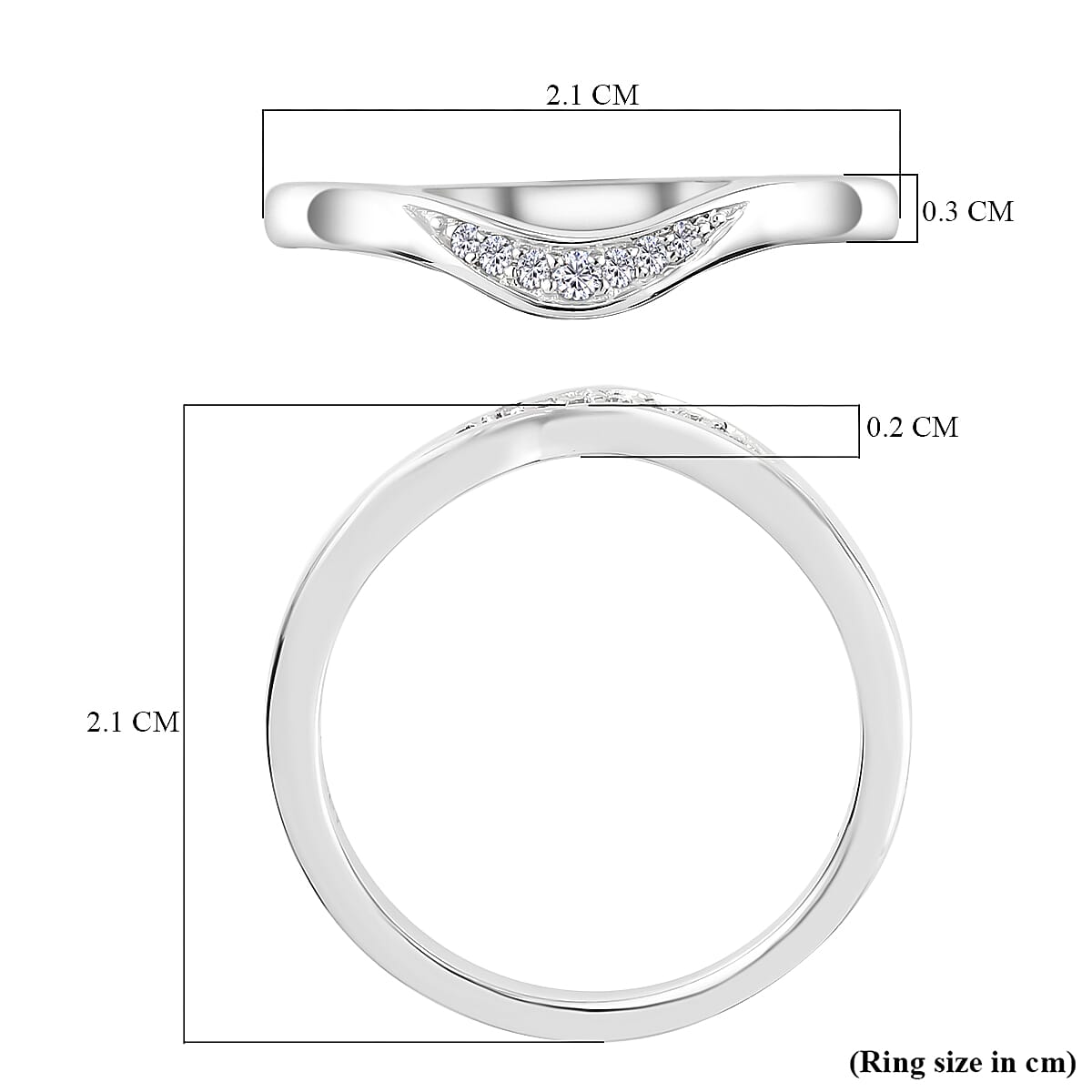 RHAPSODY 950 Platinum IGI Certified Diamond (E-F-VS) Ring 0.05 Ct