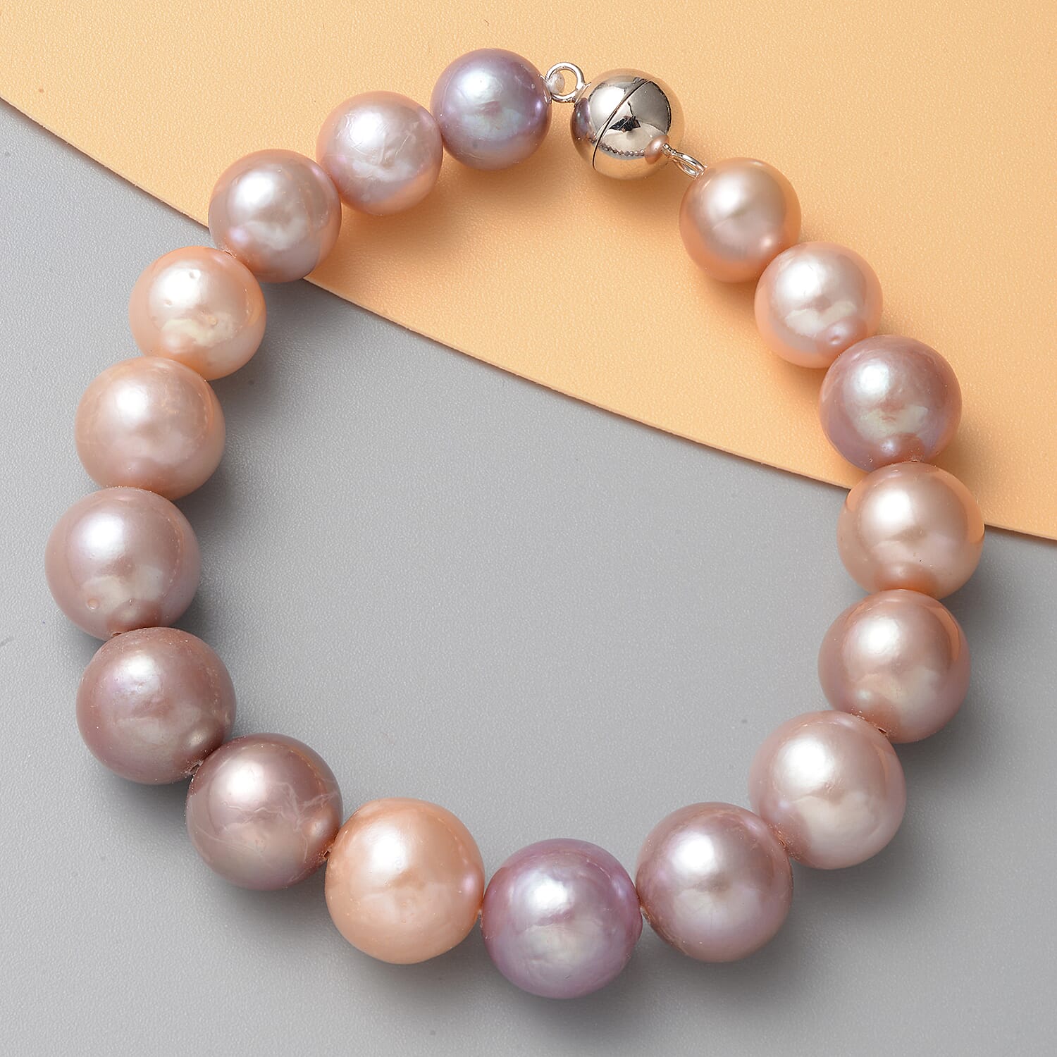 Edison Pearl  Bracelet (Size - 7) in Rhodium Overlay Sterling Silver