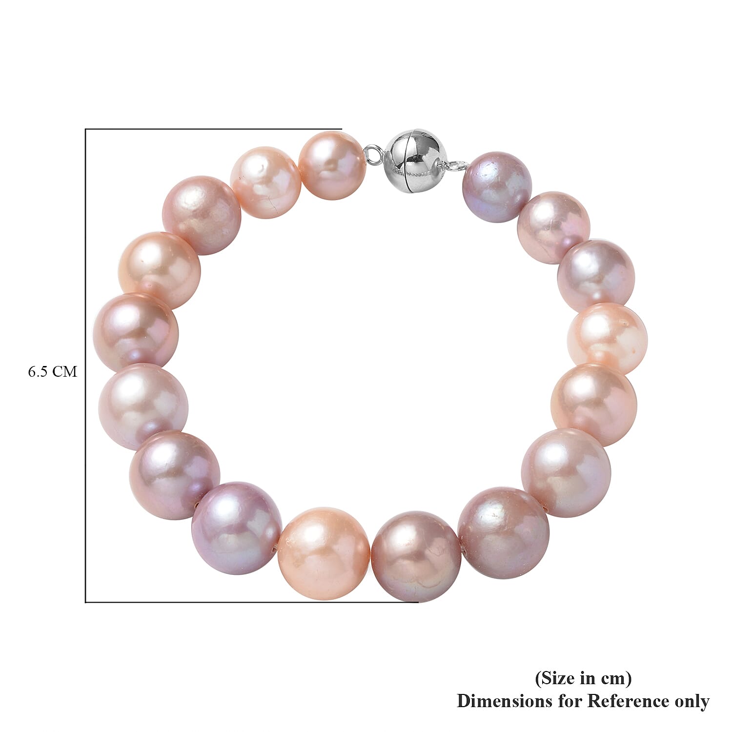 Edison Pearl  Bracelet (Size - 7) in Rhodium Overlay Sterling Silver