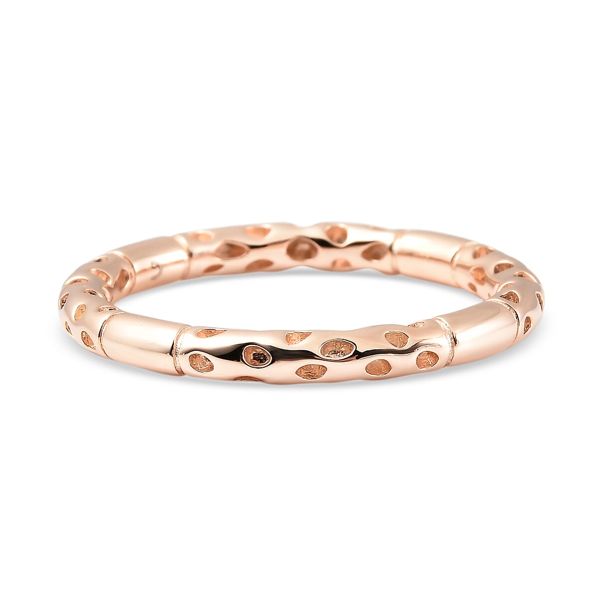 Rachel Galley Latticework Band Ring in Rose Gold Plated Sterling Silver