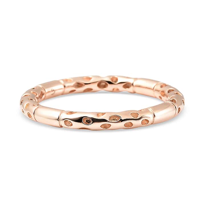 Rachel Galley Latticework Band Ring in Rose Gold Plated Sterling Silver