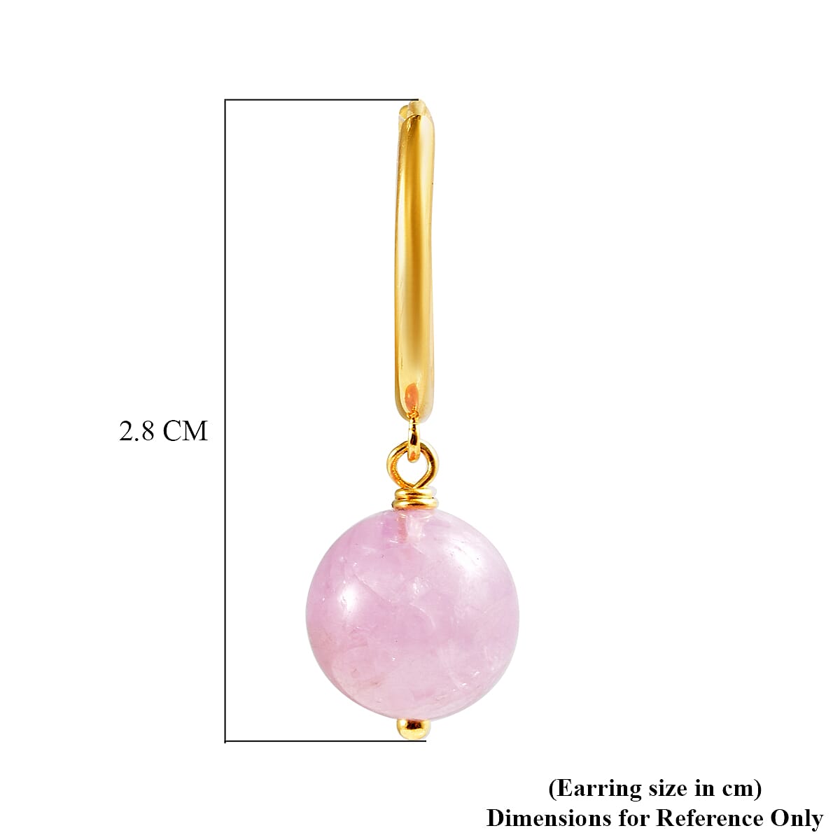 Kunzite Earrings in Yellow Gold Overlay Sterling Silver 18.50 Ct.