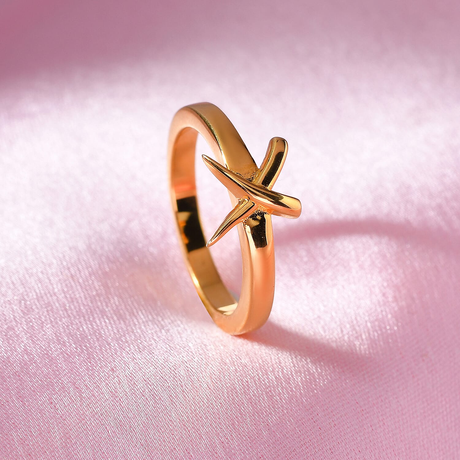 RACHEL GALLEY Yellow Gold Overlay Sterling Silver Ring
