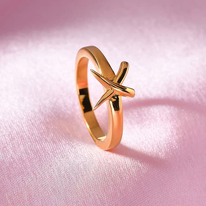 RACHEL GALLEY Yellow Gold Overlay Sterling Silver Ring