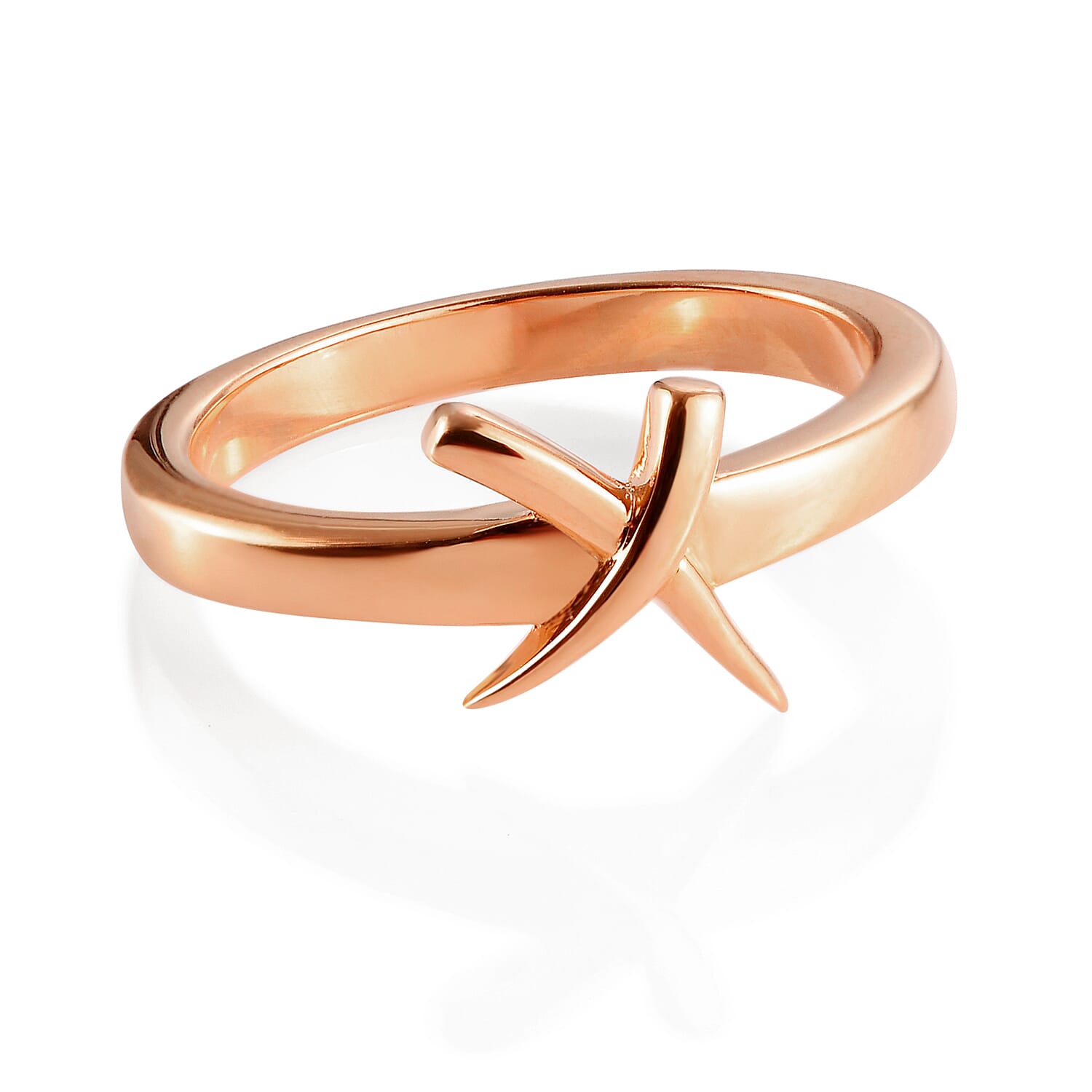 RACHEL GALLEY Rose Gold Overlay Sterling Silver Ring