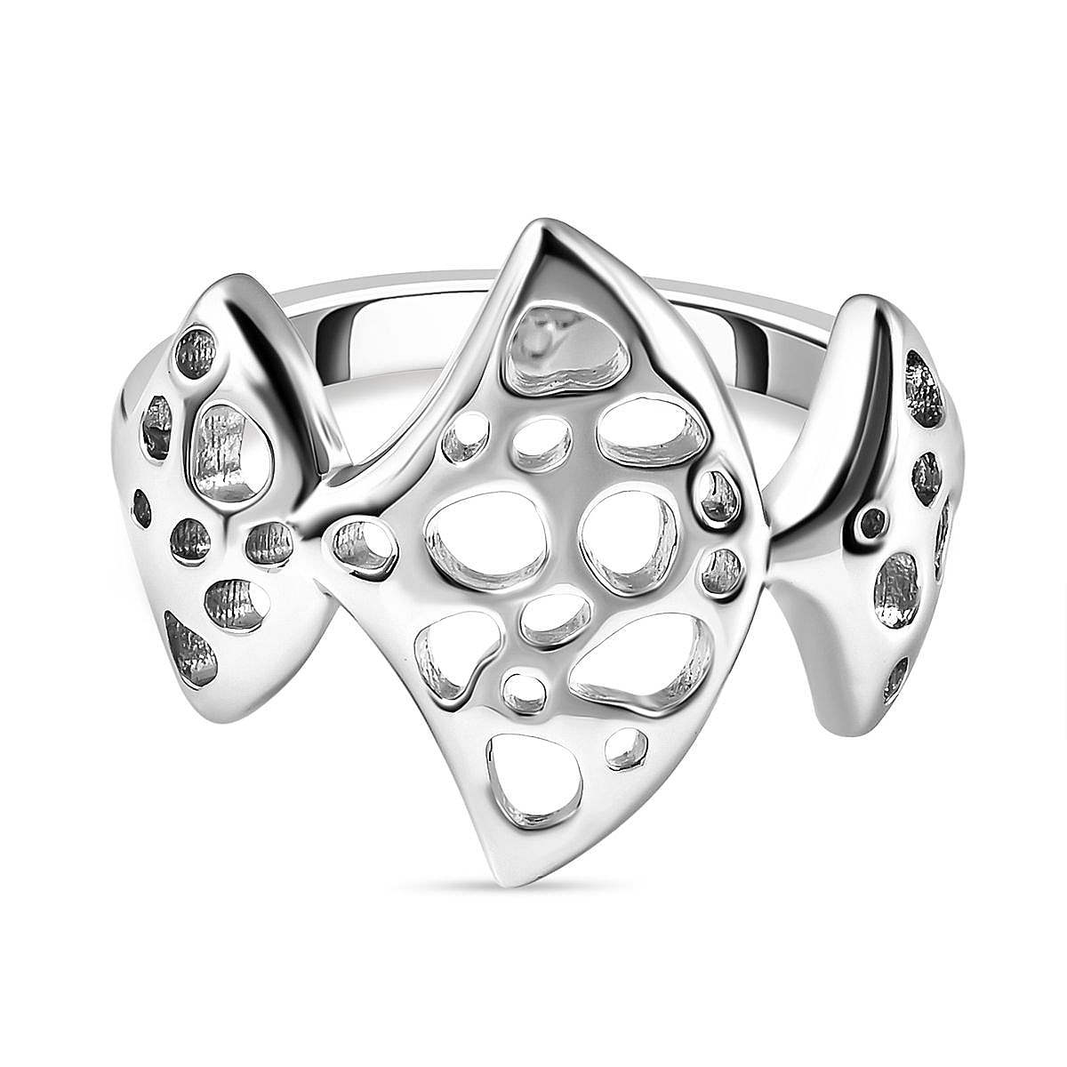 Rachel Galley Cala Shell Collection - Rhodium Overlay Sterling Silver Ring