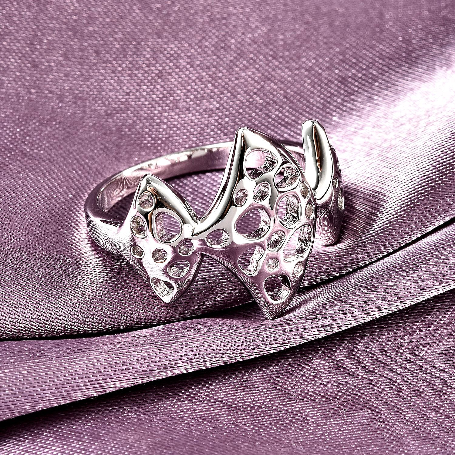 Rachel Galley Cala Shell Collection - Rhodium Overlay Sterling Silver Ring