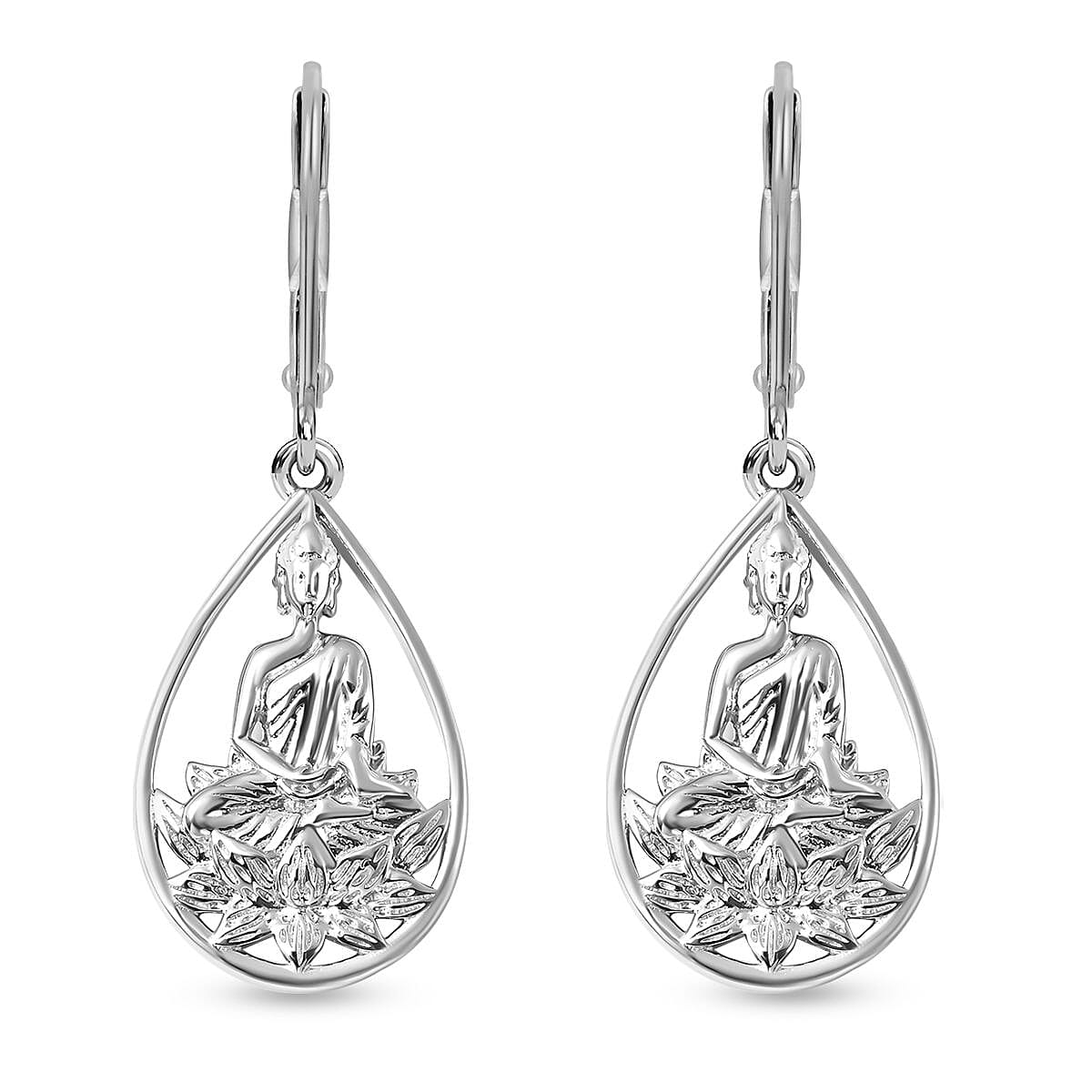 RACHEL GALLEY Buddha Collection - Rhodium Overlay Sterling Silver Buddha Earrings