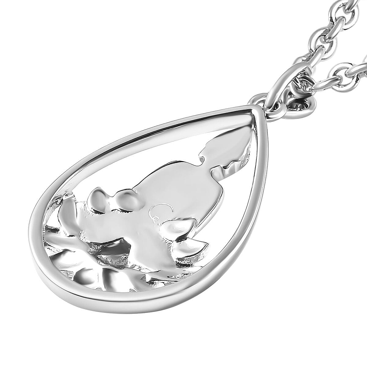 RACHEL GALLEY Buddha Collection- Rhodium Overlay Sterling Silver Buddha Pendant with Chain (Size 24 )