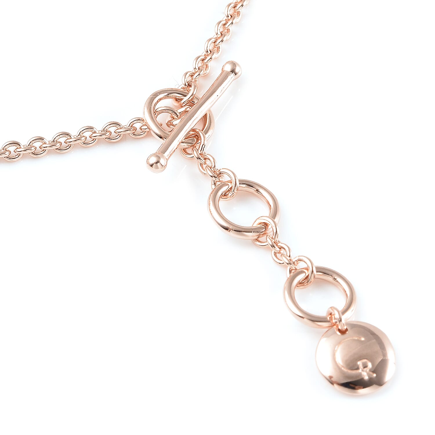 RACHEL GALLEY Buddha Collection- Rose Gold Overlay Sterling Silver Buddha Bracelet (with T Bar Lock) (Size 8), Silver Wt. 12.53 Gms