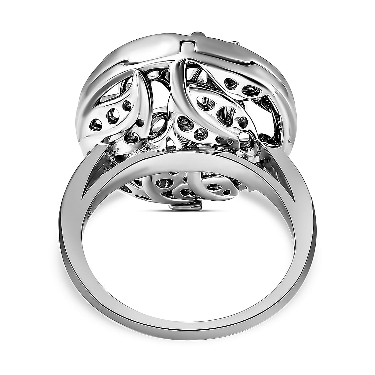 RACHEL GALLEY Leaf Collection - Rhodium Overlay Sterling Silver Openable Ring