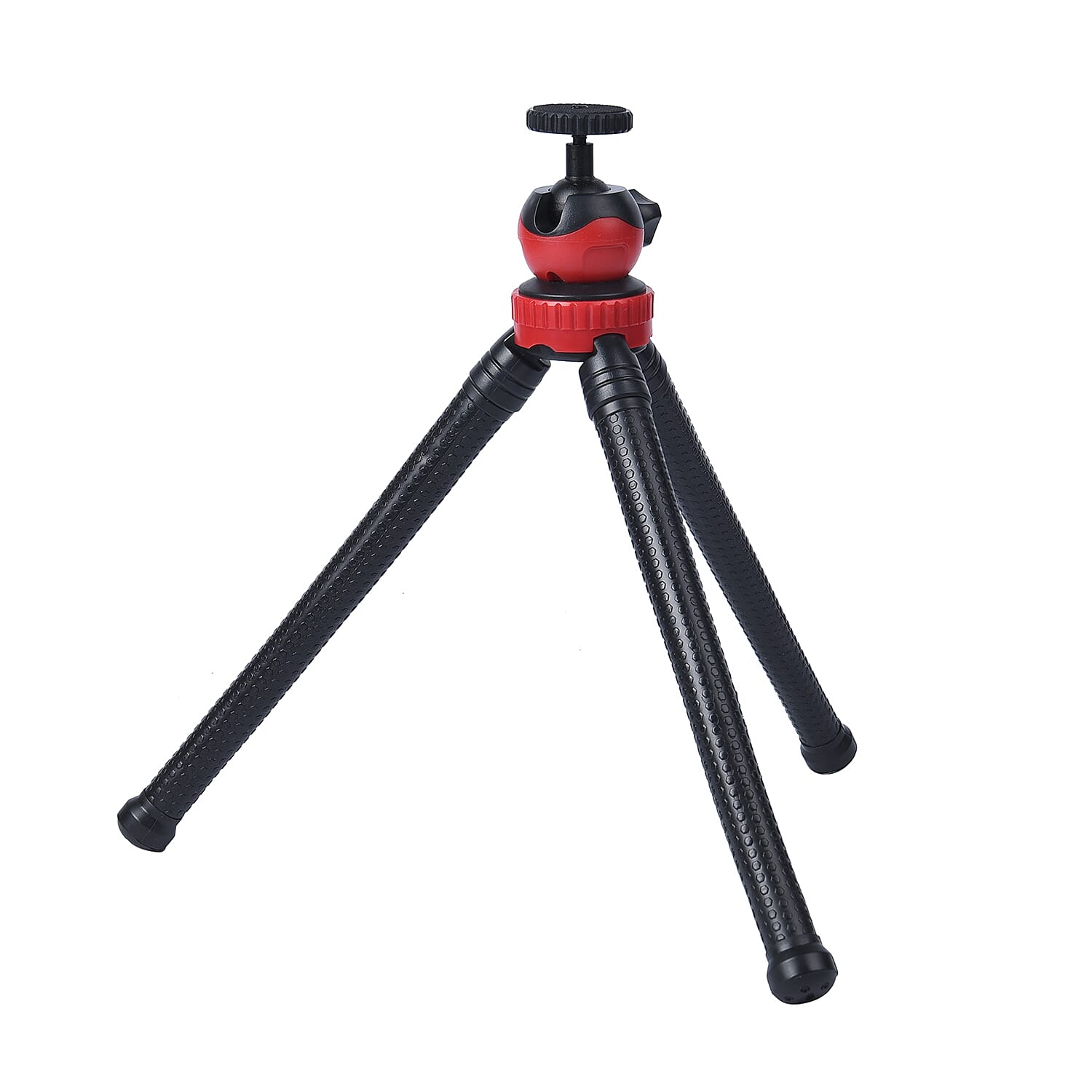 HOMESMART Multi Purpose Flexible Octopus Tripod Stand Phone Holder - Black and Red