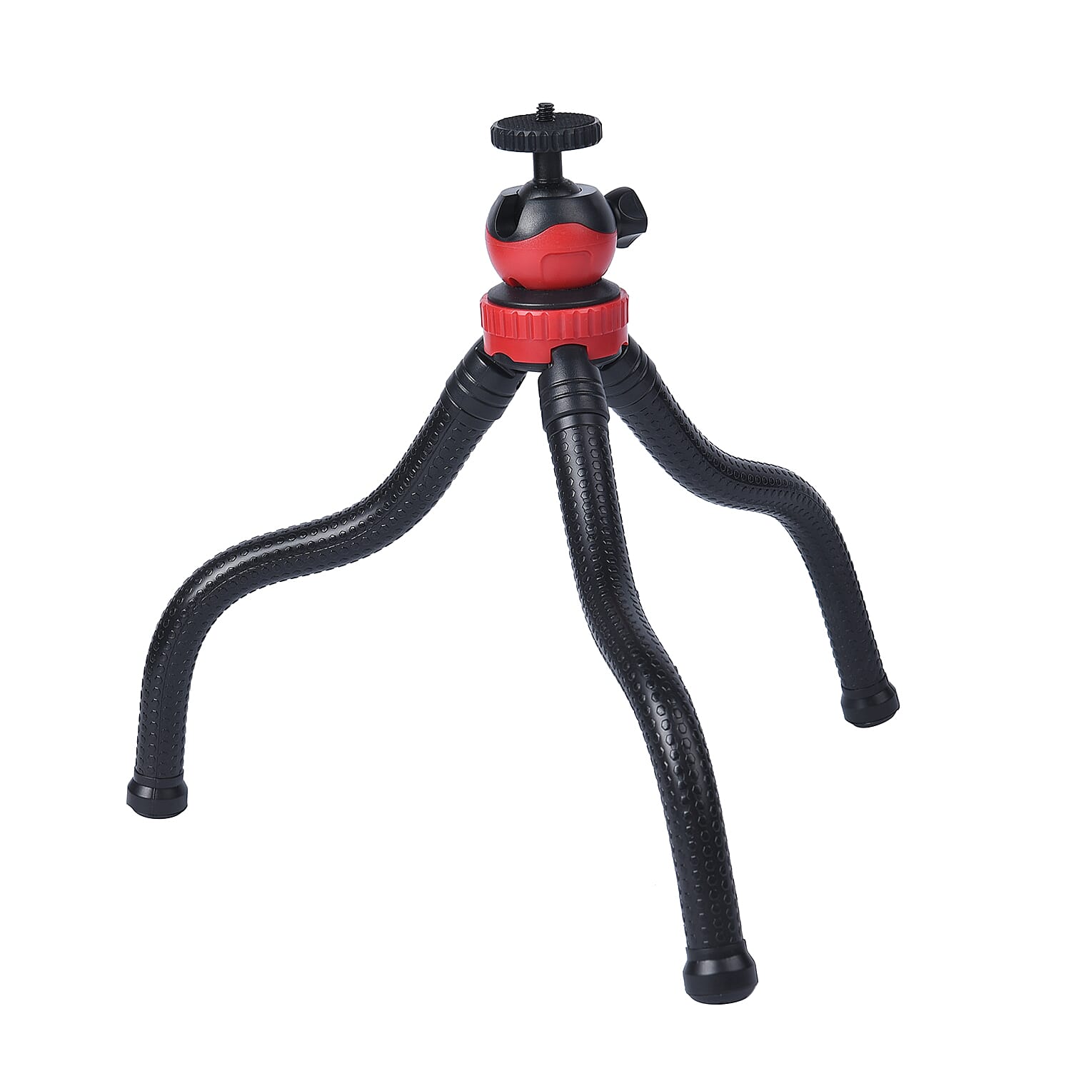 HOMESMART Multi Purpose Flexible Octopus Tripod Stand Phone Holder - Black and Red