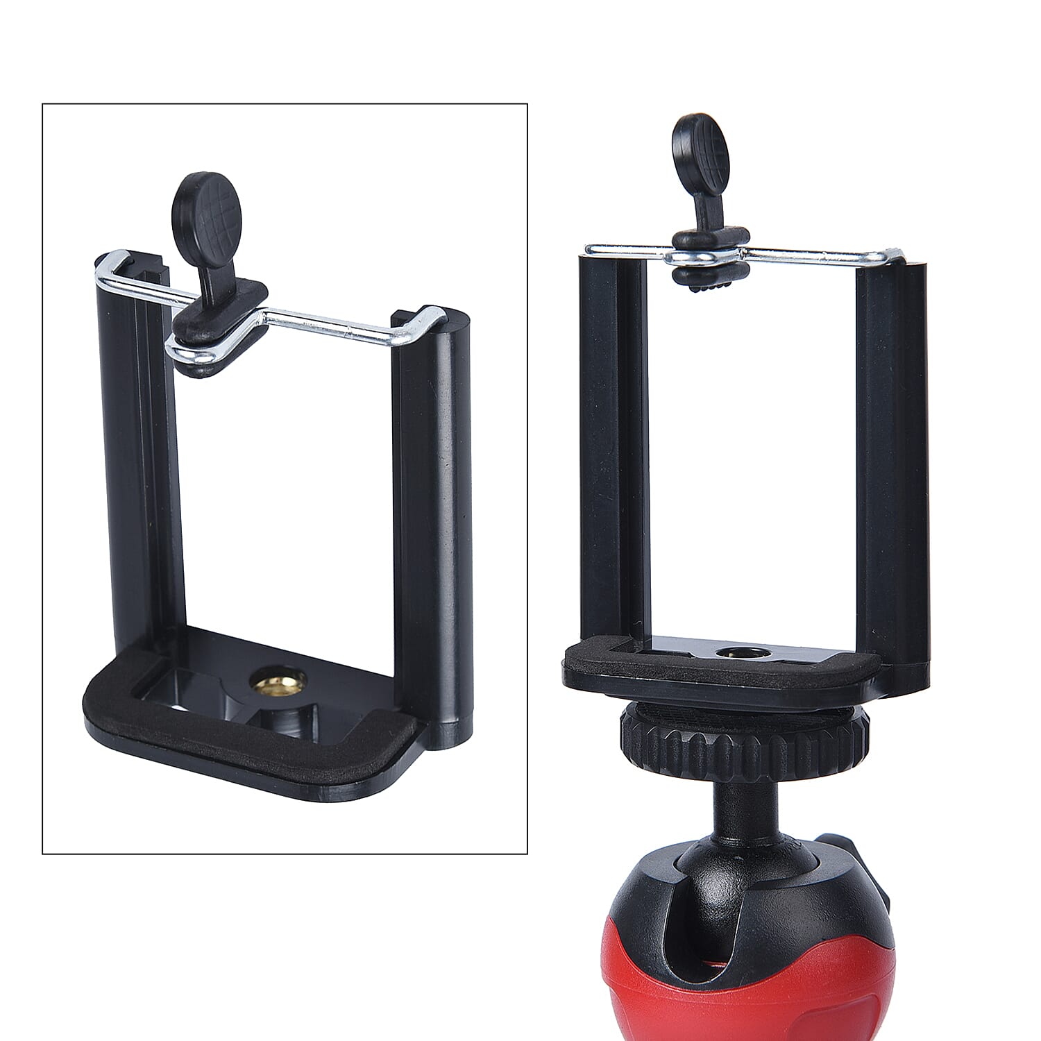 HOMESMART Multi Purpose Flexible Octopus Tripod Stand Phone Holder - Black and Red