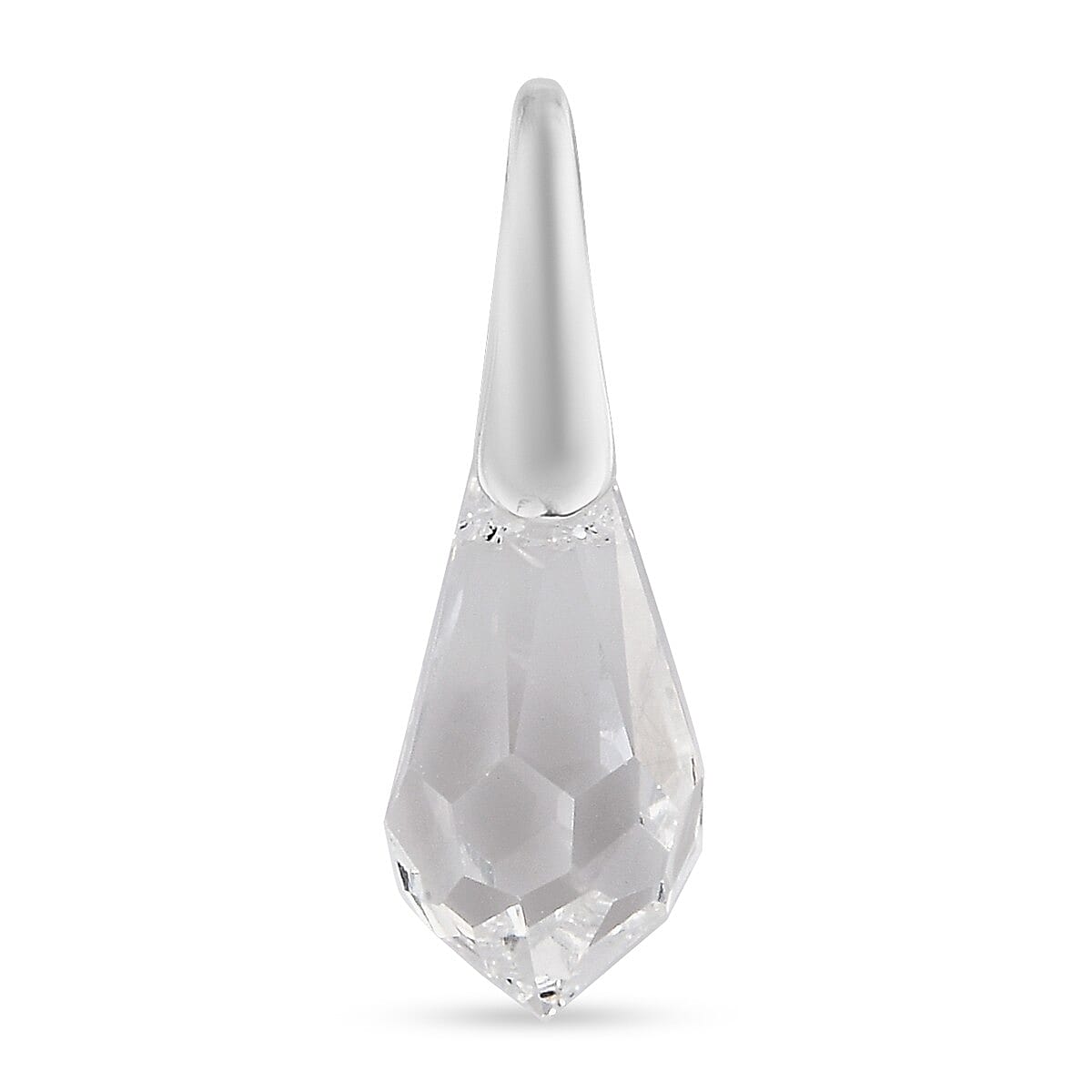 Lustro Stella White Colour Crystal Pendant in Sterling Silver