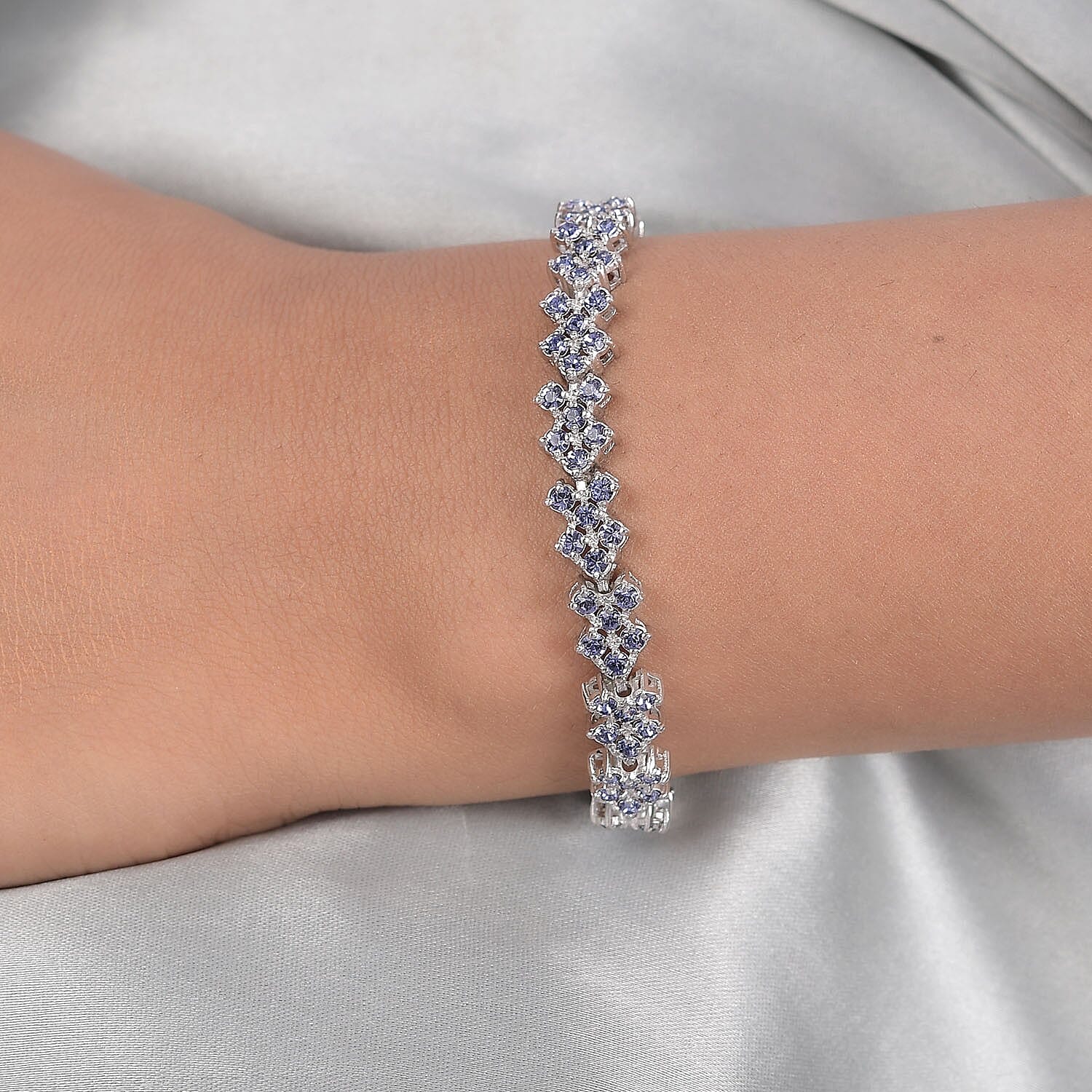 Tanzanite Austrian Crystal Bracelet (Size - 8)