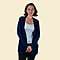 TAMSY Womens Jersey Cardigan (Size: 10) -Navy