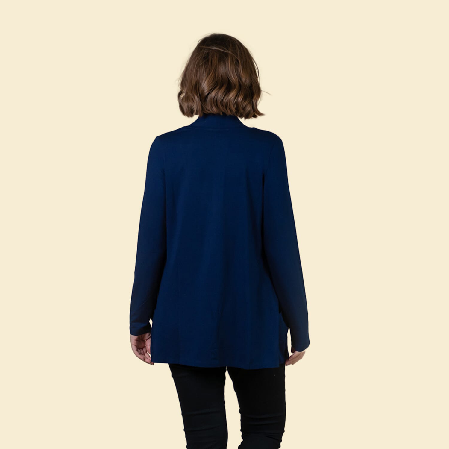 TAMSY Long Sleeves Jersey Cardigan - Black