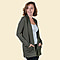 TAMSY Womens Jersey Cardigan (Size: 10) - Khaki