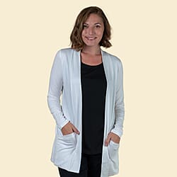 TAMSY Long Sleeves Jersey Cardigan - Black