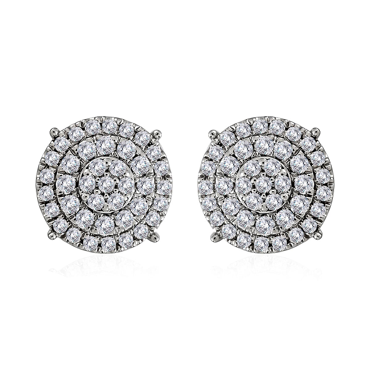 IGI Certified RHAPSODY 950 Platinum VVS VS Diamond Cluster Earring 7.09 grams, 1.01 Ct