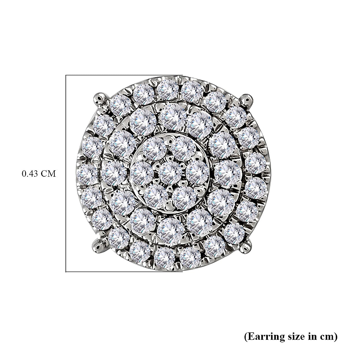 IGI Certified RHAPSODY 950 Platinum VVS VS Diamond Cluster Earring 7.09 grams, 1.01 Ct