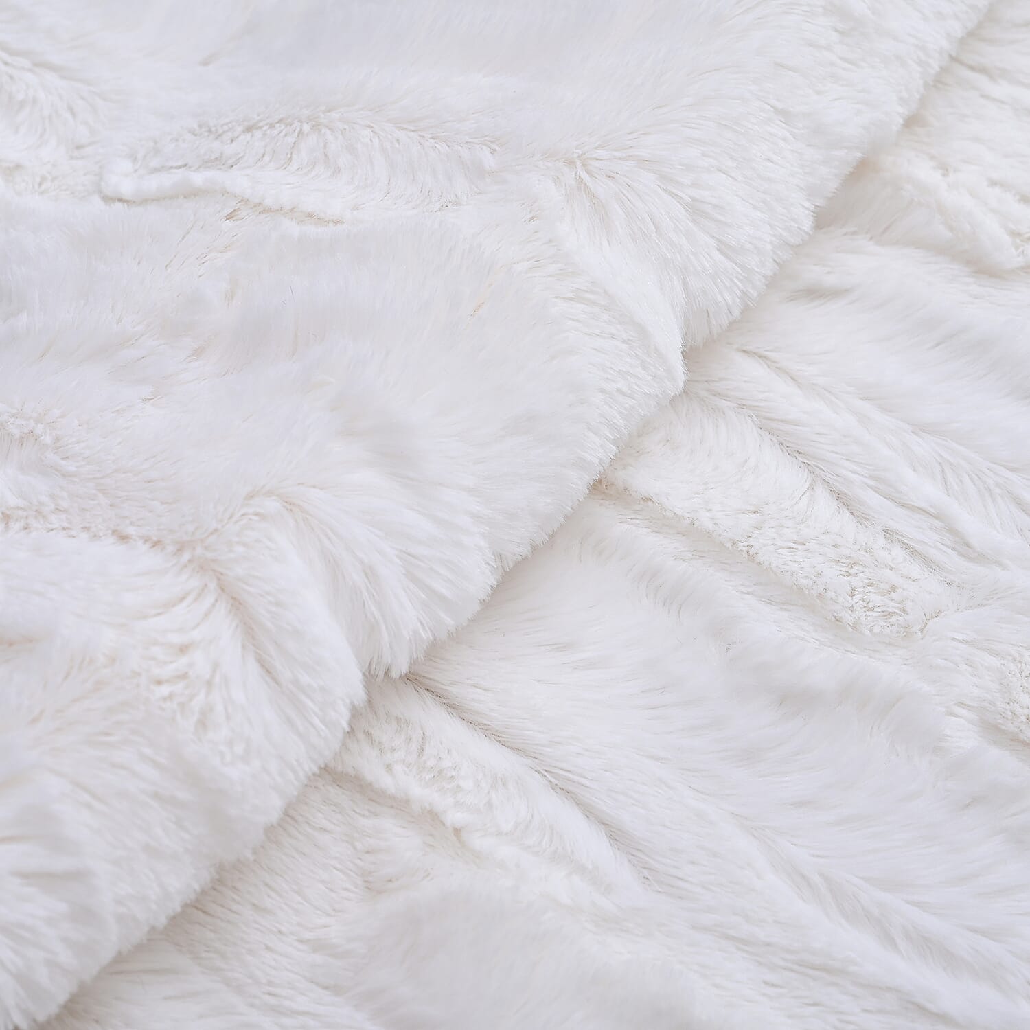 Super Soft Faux Fur Blanket - White