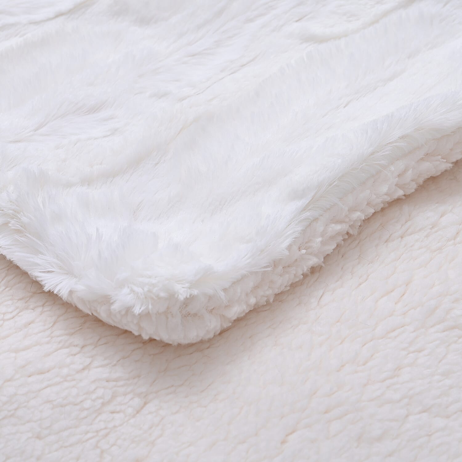 Super Soft Faux Fur Blanket - White