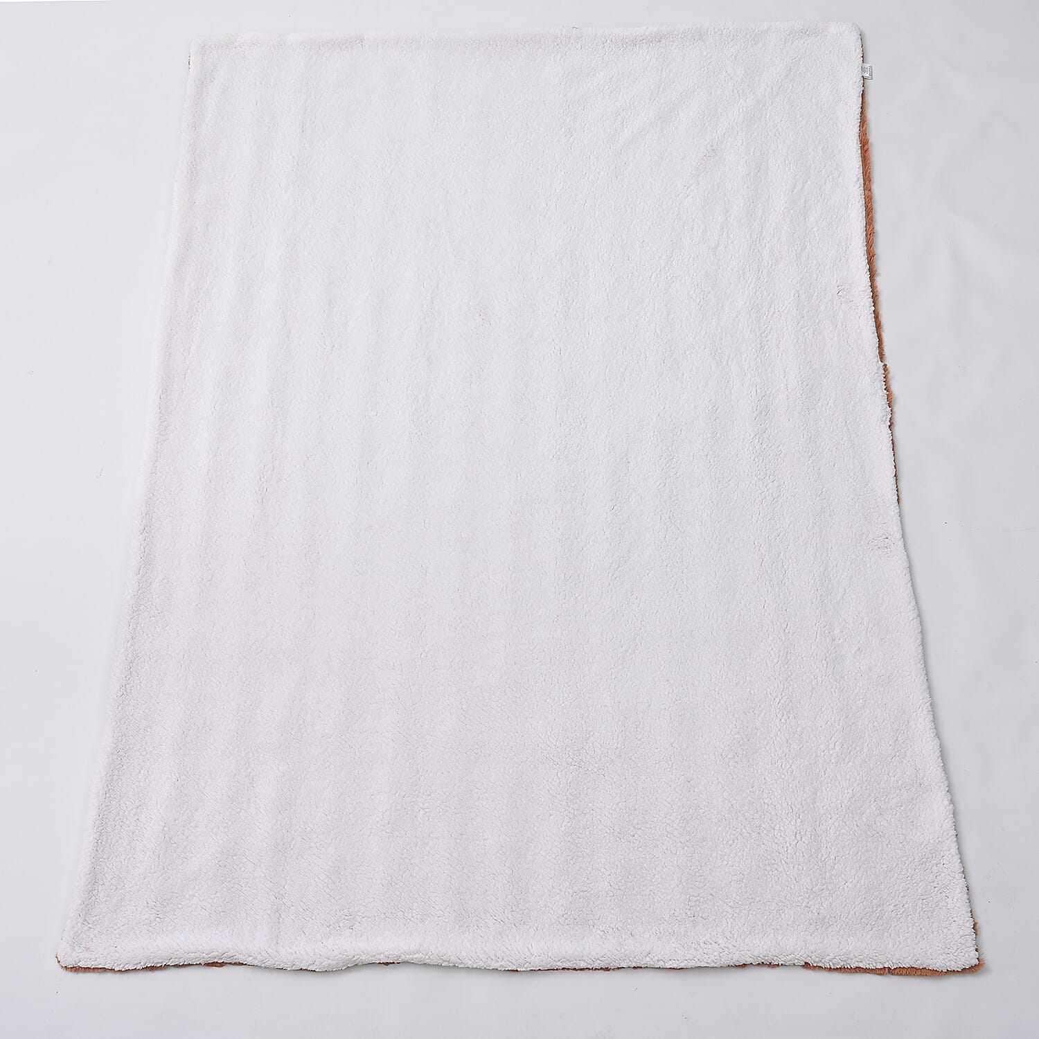 Super Soft Faux Fur Sherpa Blanket (Size 200x150 Cm) - Brick