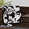 Black Friday Preview- Cow Pattern Sherpa Faux Fur Blanket ( Size 200x150 Cm) - White, Black & Brown