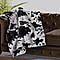 Black Friday Preview- Cow Pattern Sherpa Faux Fur Blanket ( Size 200x150 Cm) - White & Black