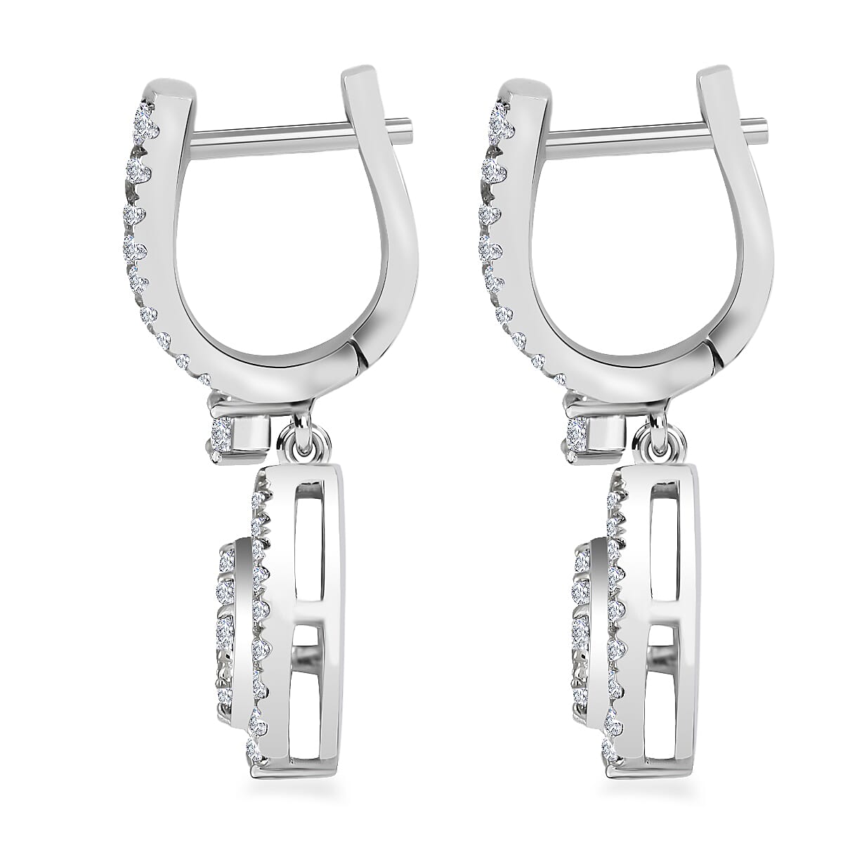 IGI Certified RHAPSODY 950 Platinum VVS VS Diamond Drop Earring 1.01 Ct, Platinum Wt. 7.99 Gms