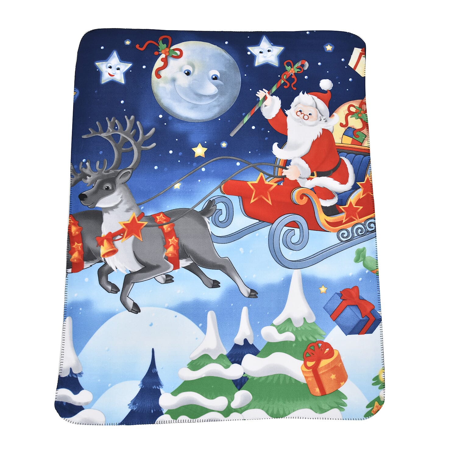 Christmas Super Soft Reindeer Pattern Blanket (Size 165X130 cm) - Reindeer
