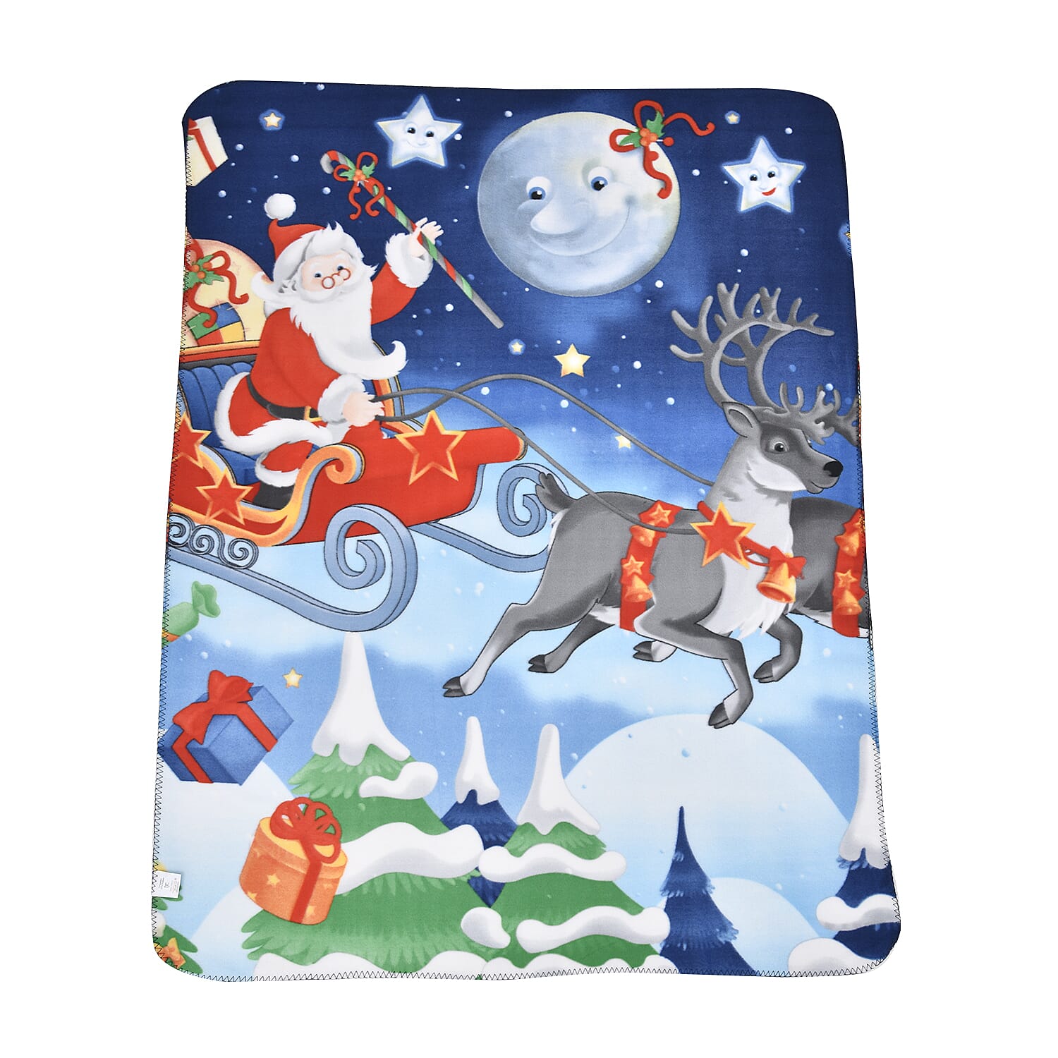 Christmas Super Soft Reindeer Pattern Blanket (Size 165X130 cm) - Reindeer
