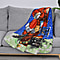 Super Soft Starry Night and Santa with Gifts Print Fleece Throw