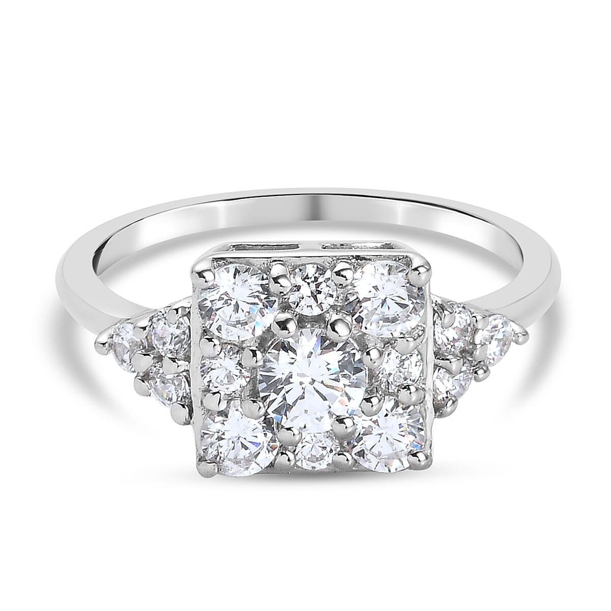 Lustro Stella deals CZ Halo Ring.