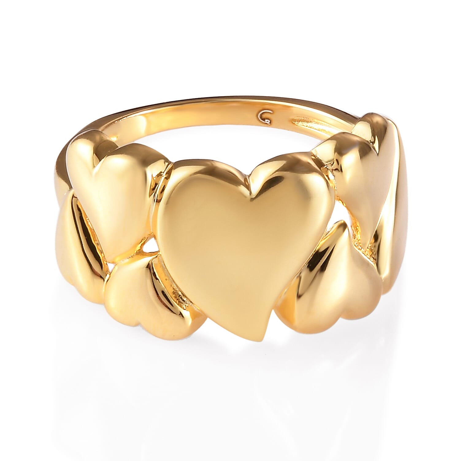 RACHEL GALLEY Heart Ring in Yellow Gold Plated Sterling Silver