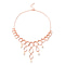 Lucy Q Open Tear Drop Collection - Freshwater Pearl Necklace (Size 16/18/20) in Rose Gold Overlay Sterling Silver