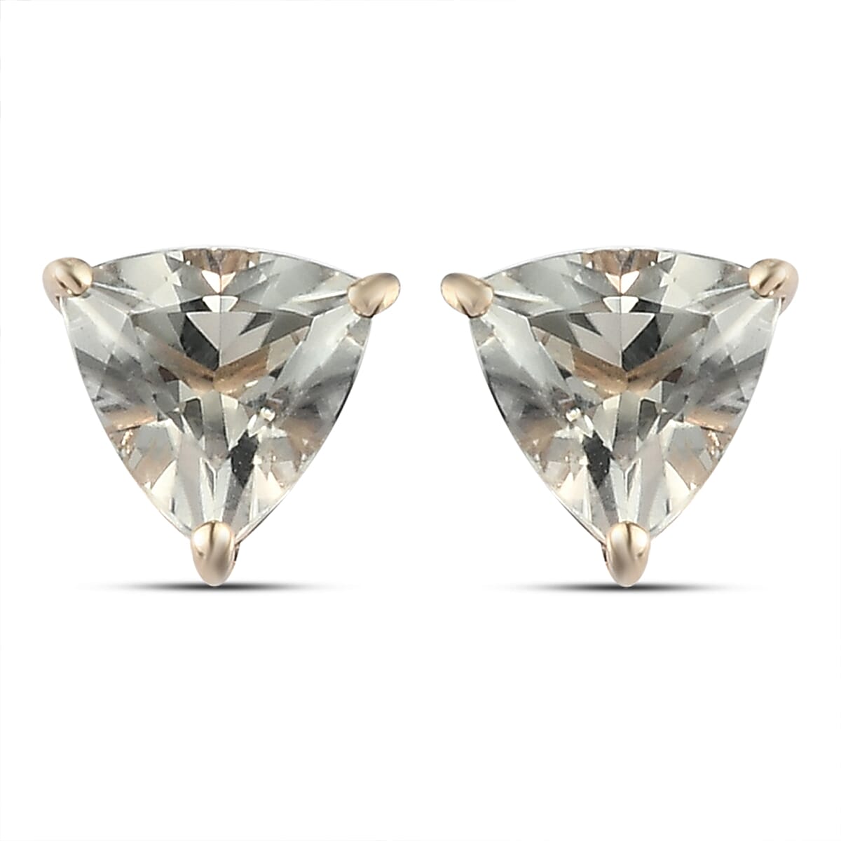 9K Yellow Gold AAA Turkizite Stud Earrings (with Push Back) 1.60 Ct.